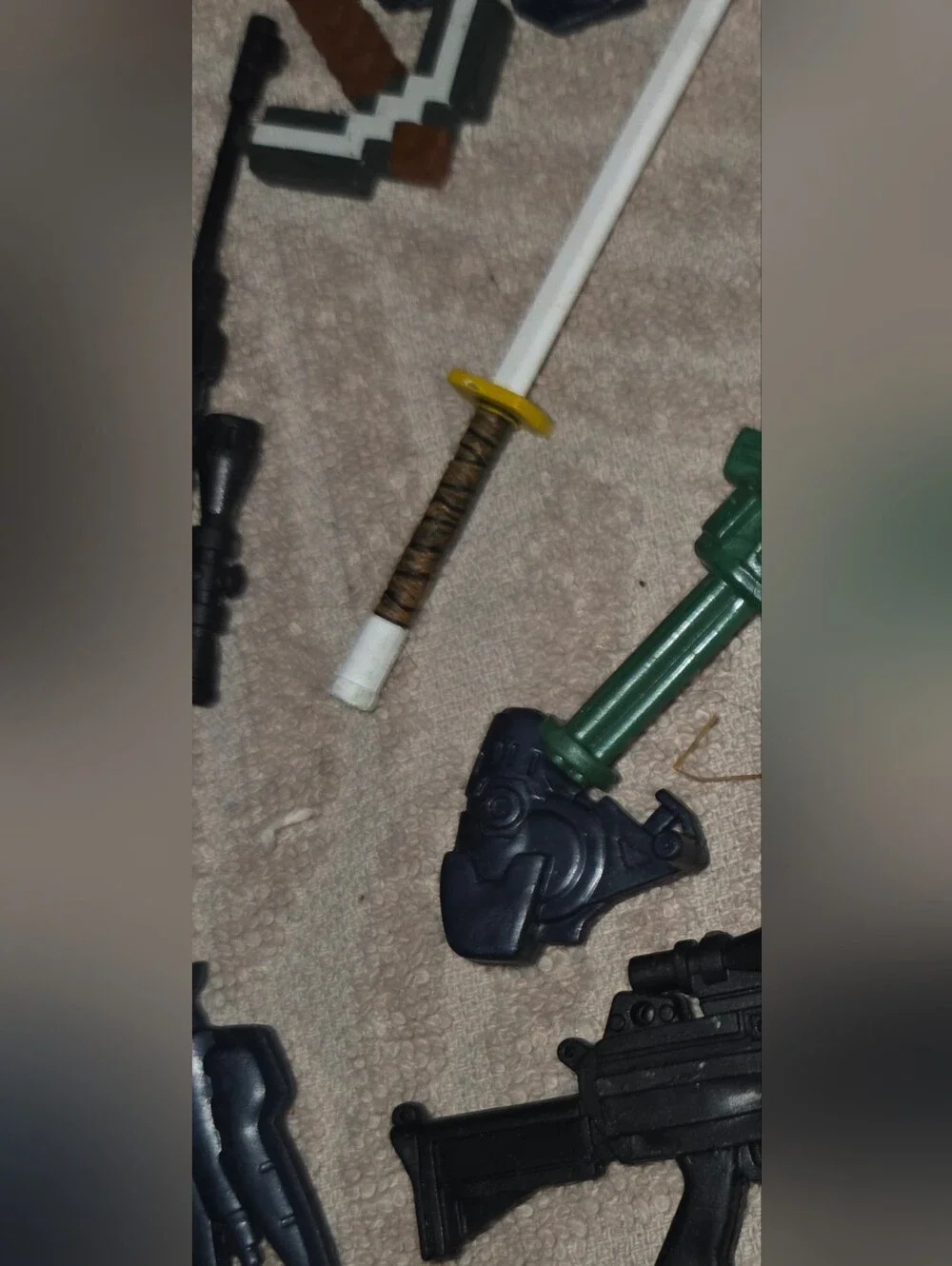 Huge lot of action figure weapons all kinds this is a dream lot for kids